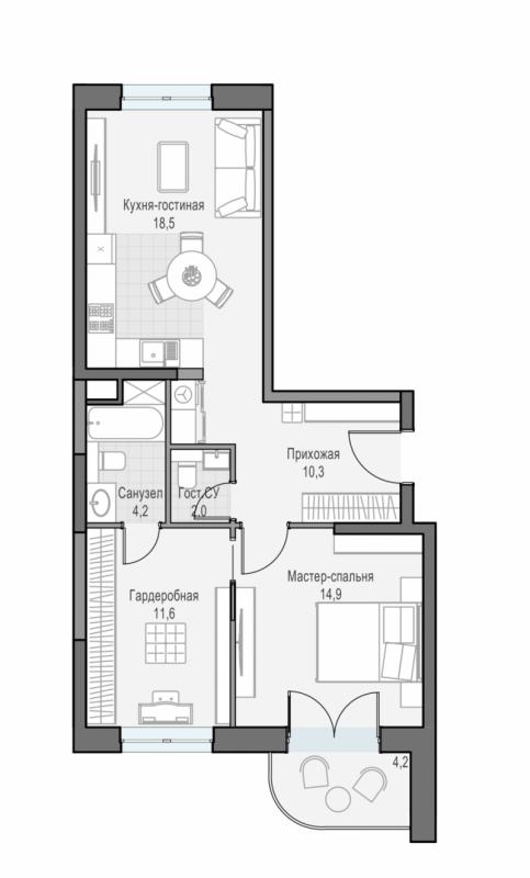 продам 2 к. квартиру в России в г Москве,  . ул. Академика Королёва, 21 цена 30 020 000 руб., фото №1