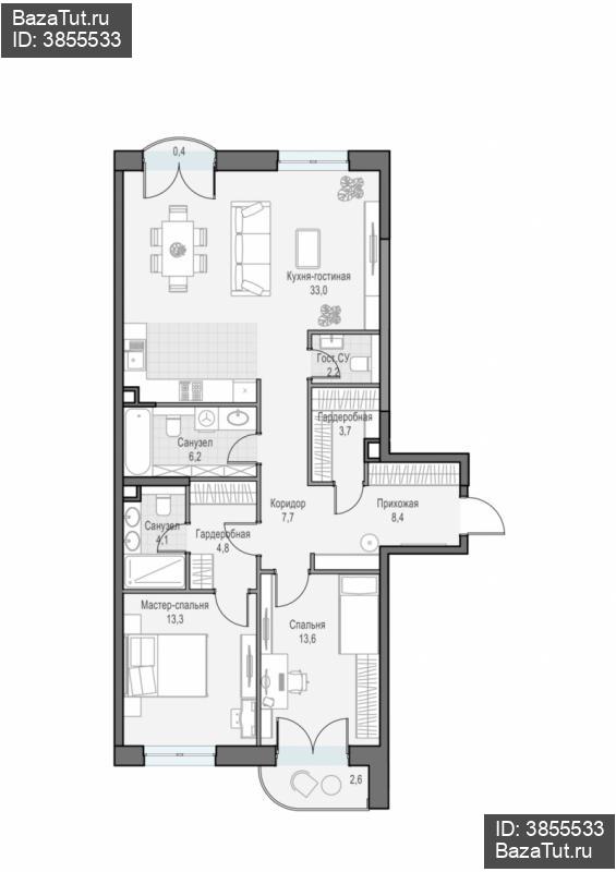 продам 3 к. квартиру в России в г Москве,  . ул. Академика Королёва, 21 цена 42 380 000 руб., фото №2
