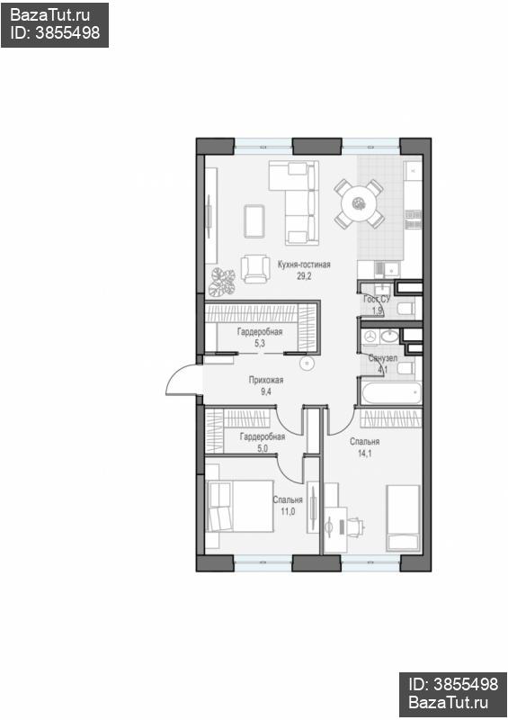 продам 3 к. квартиру в России в г Москве,  . ул. Академика Королёва, 21 цена 32 360 000 руб., фото №3