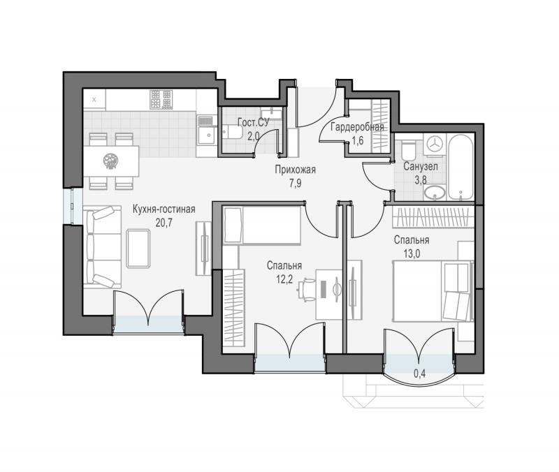 продам 2 к. квартиру в России в г Москве,  . ул. Академика Королёва, 21 цена 26 970 000 руб., фото №1