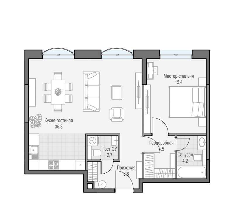 продам 2 к. квартиру в России в г Москве,  . ул. Академика Королёва, 21 цена 30 040 000 руб., фото №1