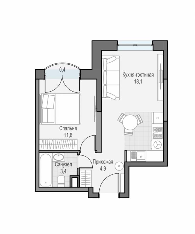 продам 1 к. квартиру в России в г Москве,  . ул. Академика Королёва, 21 цена 18 560 000 руб., фото №2