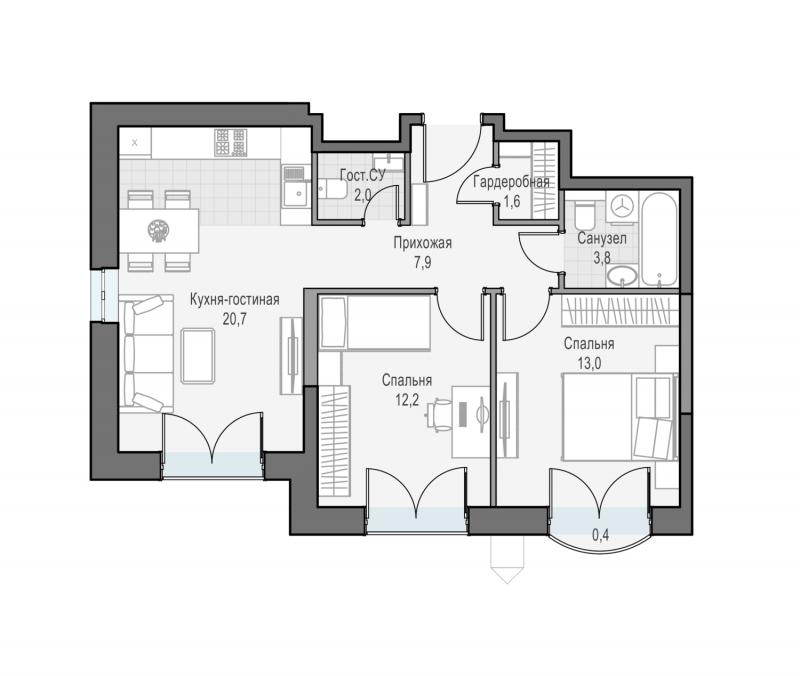 продам 2 к. квартиру в России в г Москве,  . ул. Академика Королёва, 21 цена 27 070 000 руб., фото №1