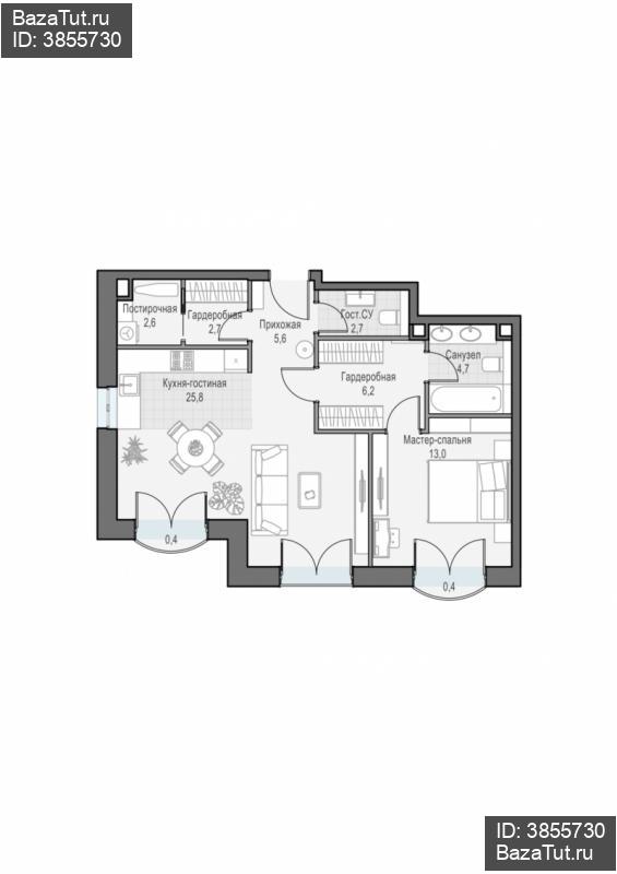 продам 2 к. квартиру в России в г Москве,  . ул. Академика Королёва, 21 цена 26 310 000 руб., фото №3