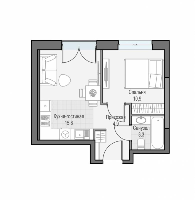 продам 1 к. квартиру в России в г Москве,  . ул. Академика Королёва, 21 цена 17 300 000 руб., фото №1