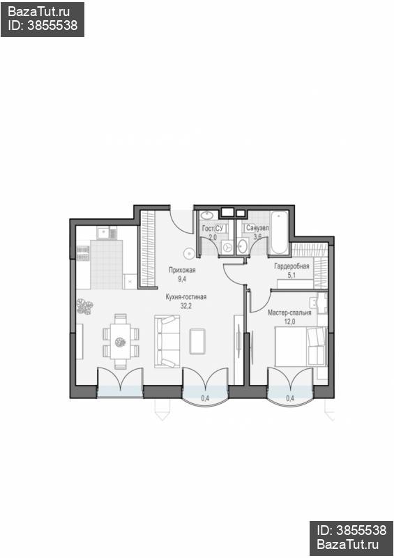 продам 2 к. квартиру в России в г Москве,  . ул. Академика Королёва, 21 цена 27 820 000 руб., фото №3