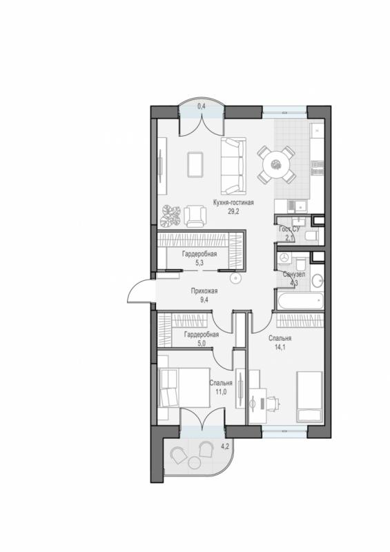 продам 3 к. квартиру в России в г Москве,  . ул. Академика Королёва, 21 цена 35 770 000 руб., фото №2