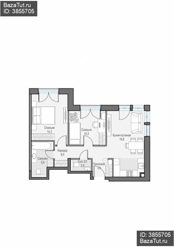 продам 2 к. квартиру в России в г Москве,  . ул. Академика Королёва, 21 цена 31 000 000 руб., фото №3