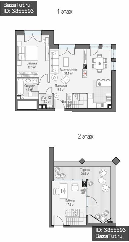 продам 2 к. квартиру в России в г Москве,  . ул. Академика Королёва, 21 цена 56 840 000 руб., фото №3