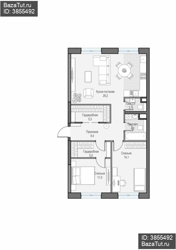 продам 3 к. квартиру в России в г Москве,  . ул. Академика Королёва, 21 цена 32 800 000 руб., фото №3