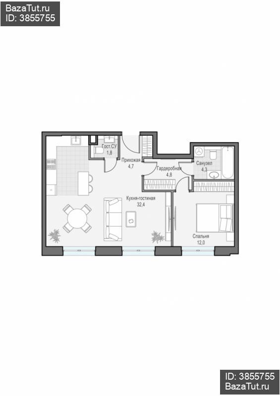 продам 2 к. квартиру в России в г Москве,  . ул. Академика Королёва, 21 цена 25 310 000 руб., фото №2
