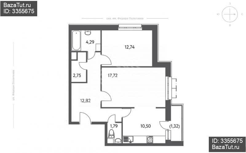 Купить Двухкомнатную Квартиру Улица Федора Полетаева Вторичку