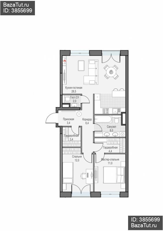 продам 2 к. квартиру в России в г Москве,  . ул. Академика Королёва, 21 цена 38 160 000 руб., фото №4