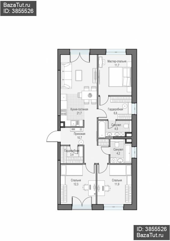 продам 3 к. квартиру в России в г Москве,  . ул. Академика Королёва, 21 цена 42 050 000 руб., фото №2