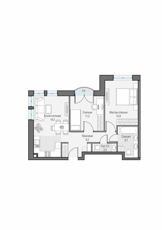 продам 2 к. квартиру в России в г Москве,  . ул. Академика Королёва, 21 цена 29 440 000 руб., фото №3