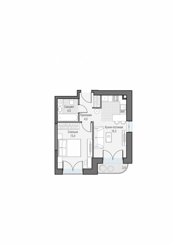 продам 1 к. квартиру в России в г Москве,  . ул. Академика Королёва, 21 цена 17 990 000 руб., фото №1