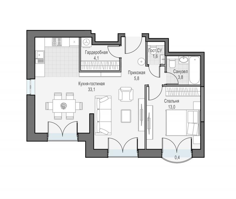 продам 2 к. квартиру в России в г Москве,  . ул. Академика Королёва, 21 цена 26 730 000 руб., фото №3