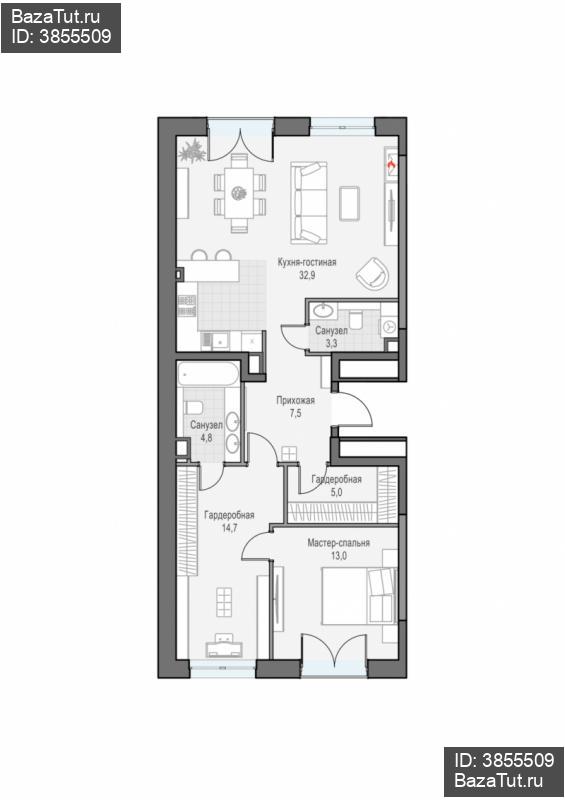 продам 3 к. квартиру в России в г Москве,  . ул. Академика Королёва, 21 цена 41 670 000 руб., фото №1