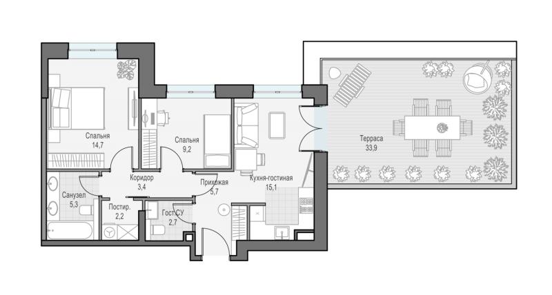 продам 2 к. квартиру в России в г Москве,  . ул. Академика Королёва, 21 цена 30 920 000 руб., фото №3