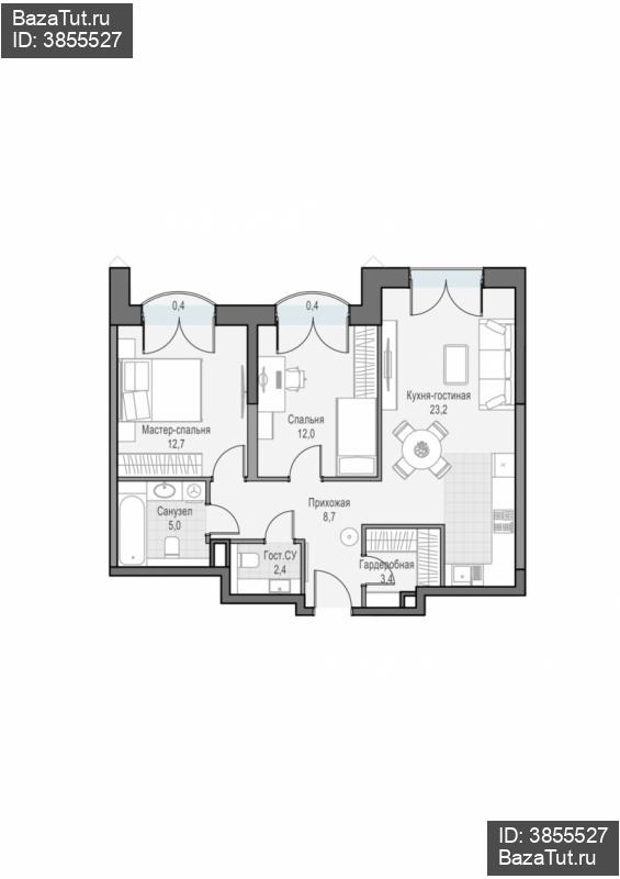 продам 2 к. квартиру в России в г Москве,  . ул. Академика Королёва, 21 цена 33 490 000 руб., фото №3