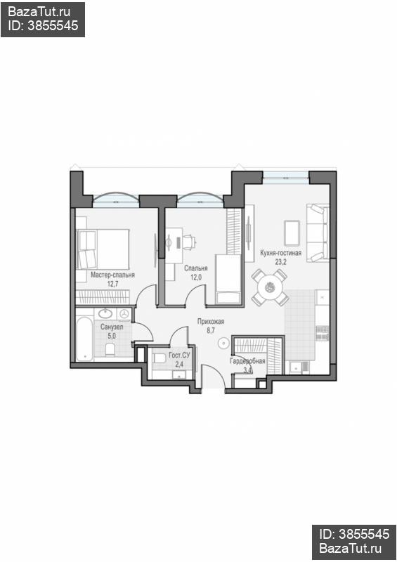продам 2 к. квартиру в России в г Москве,  . ул. Академика Королёва, 21 цена 31 340 000 руб., фото №2