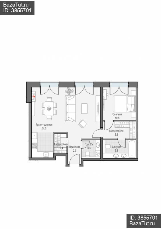 продам 2 к. квартиру в России в г Москве,  . ул. Академика Королёва, 21 цена 34 340 000 руб., фото №2