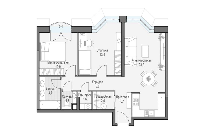 продам 2 к. квартиру в России в г Москве,  . ул. Академика Королёва, 21 цена 27 640 000 руб., фото №2