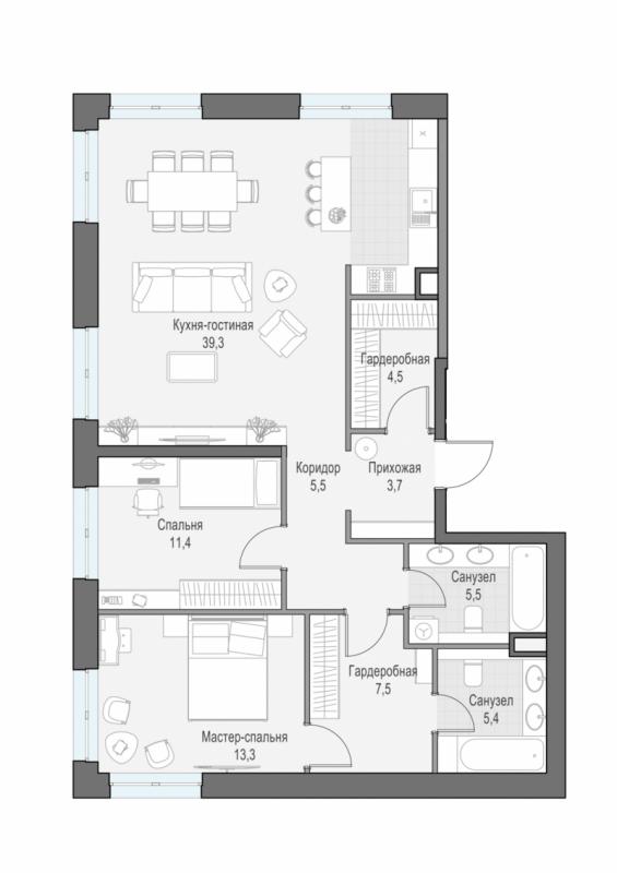 продам 3 к. квартиру в России в г Москве,  . ул. Академика Королёва, 21 цена 38 300 000 руб., фото №2