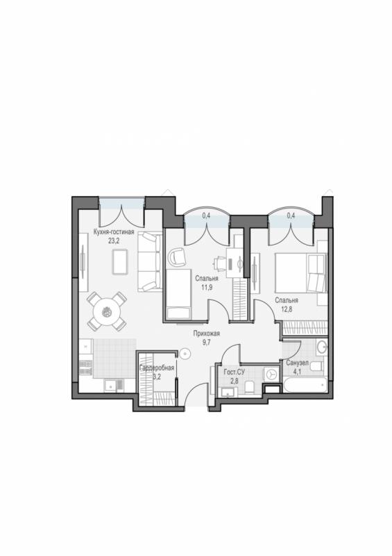 продам 2 к. квартиру в России в г Москве,  . ул. Академика Королёва, 21 цена 32 900 000 руб., фото №3