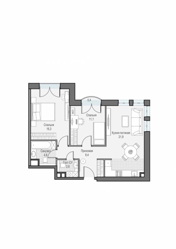 продам 2 к. квартиру в России в г Москве,  . ул. Академика Королёва, 21 цена 31 750 000 руб., фото №1