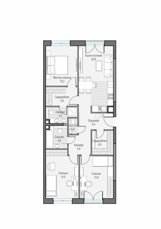 продам 3 к. квартиру в России в г Москве,  . ул. Академика Королёва, 21 цена 40 010 000 руб., фото №1