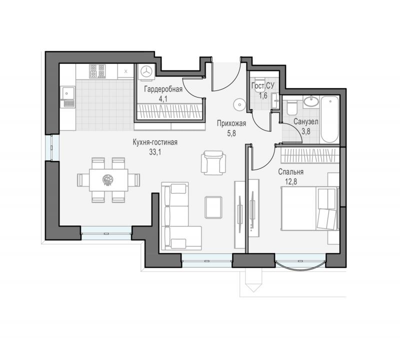 продам 2 к. квартиру в России в г Москве,  . ул. Академика Королёва, 21 цена 26 190 000 руб., фото №1