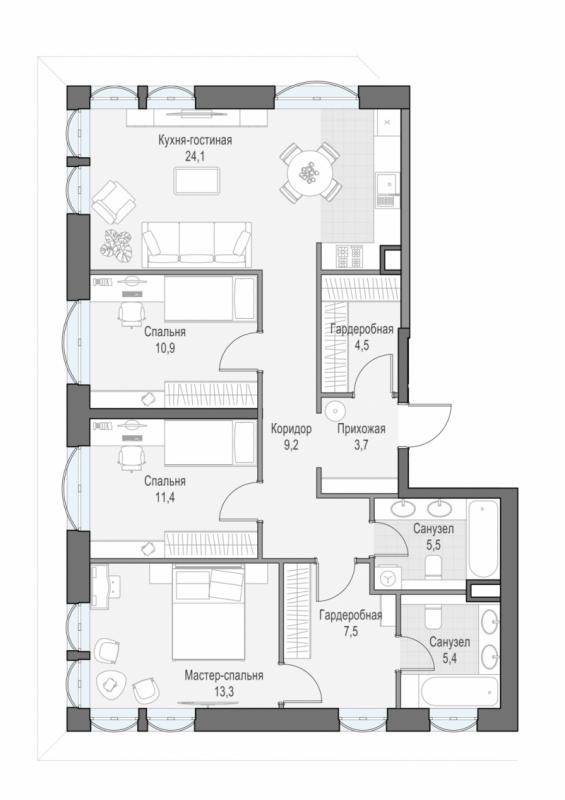 продам 3 к. квартиру в России в г Москве,  . ул. Академика Королёва, 21 цена 39 700 000 руб., фото №2