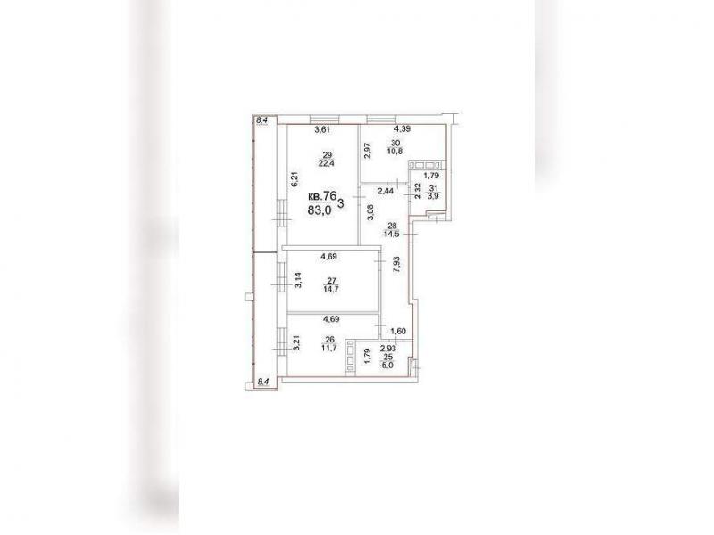 продам 3 к. квартиру в России в Томске, Московский тракт, д.107в цена 10 423 800 руб., фото №1