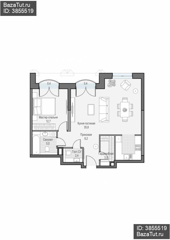 продам 2 к. квартиру в России в г Москве,  . ул. Академика Королёва, 21 цена 33 800 000 руб., фото №3