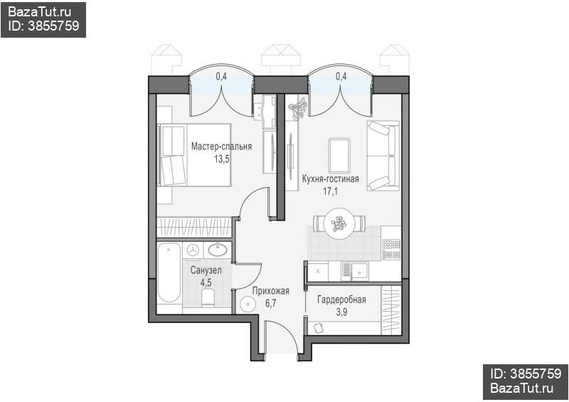 продам 1 к. квартиру в России в г Москве,  . ул. Академика Королёва, 21 цена 24 450 000 руб., фото №1