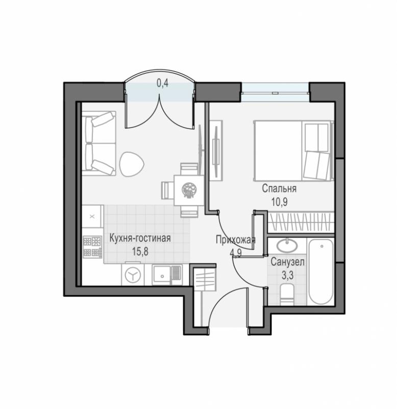продам 1 к. квартиру в России в г Москве,  . ул. Академика Королёва, 21 цена 16 460 000 руб., фото №2