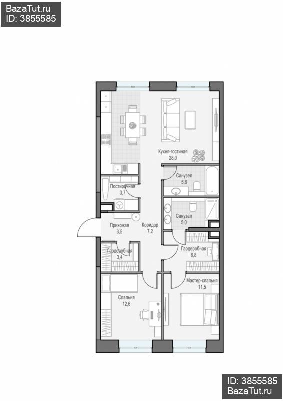 продам 3 к. квартиру в России в г Москве,  . ул. Академика Королёва, 21 цена 35 200 000 руб., фото №3