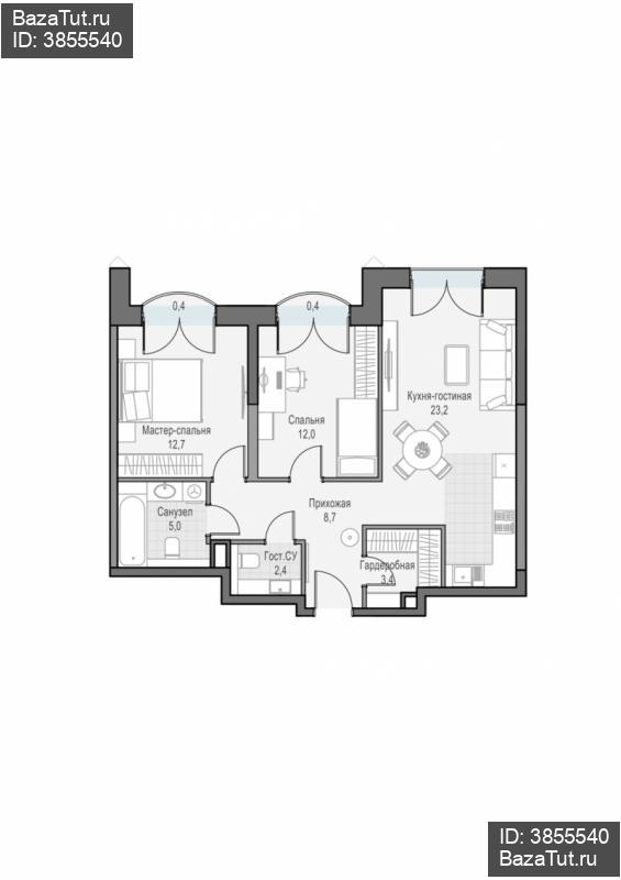продам 2 к. квартиру в России в г Москве,  . ул. Академика Королёва, 21 цена 32 390 000 руб., фото №3