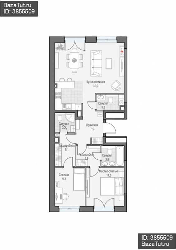 продам 3 к. квартиру в России в г Москве,  . ул. Академика Королёва, 21 цена 41 670 000 руб., фото №3
