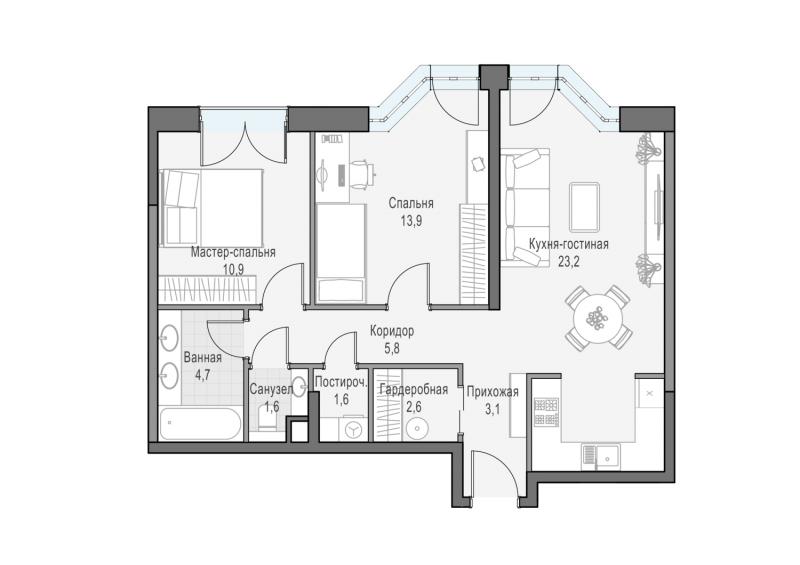 продам 2 к. квартиру в России в г Москве,  . ул. Академика Королёва, 21 цена 28 930 000 руб., фото №2