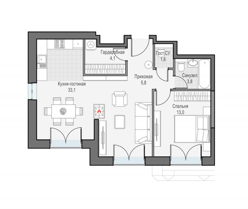 продам 2 к. квартиру в России в г Москве,  . ул. Академика Королёва, 21 цена 28 560 000 руб., фото №1