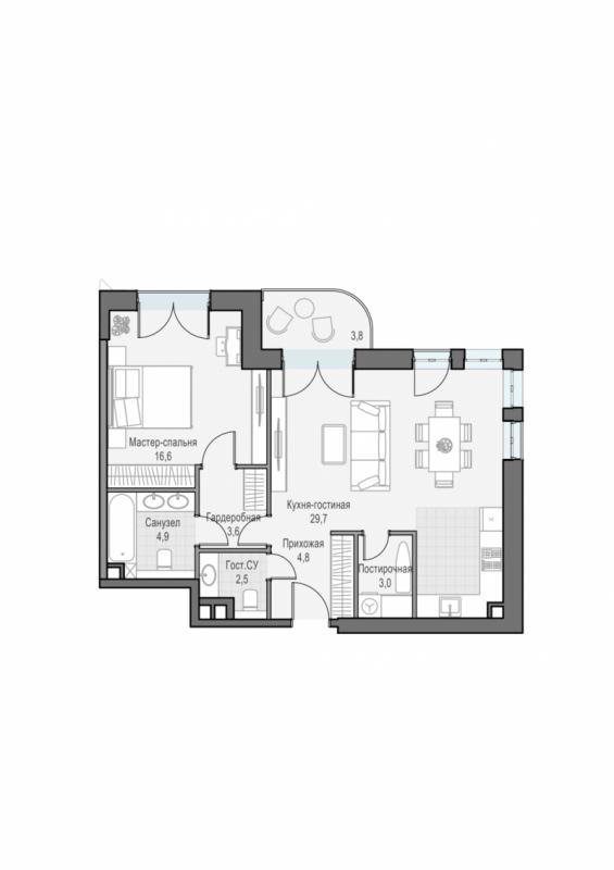 продам 2 к. квартиру в России в г Москве,  . ул. Академика Королёва, 21 цена 33 320 000 руб., фото №1