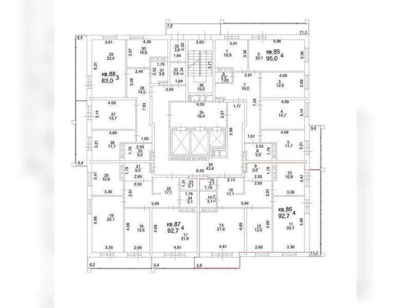 продам 3 к. квартиру в России в Томске, Московский тракт, д.107в цена 11 501 100 руб., фото №3