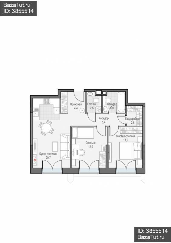продам 2 к. квартиру в России в г Москве,  . ул. Академика Королёва, 21 цена 29 980 000 руб., фото №2