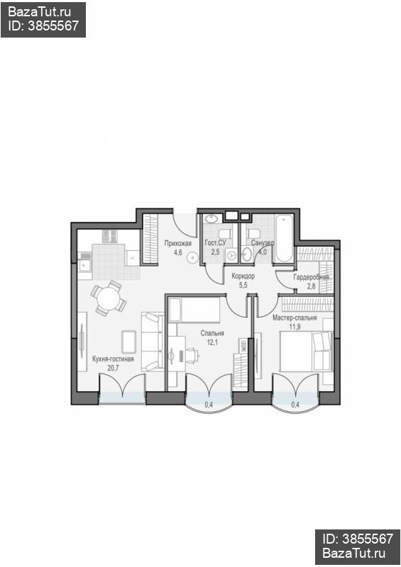 продам 2 к. квартиру в России в г Москве,  . ул. Академика Королёва, 21 цена 27 610 000 руб., фото №2