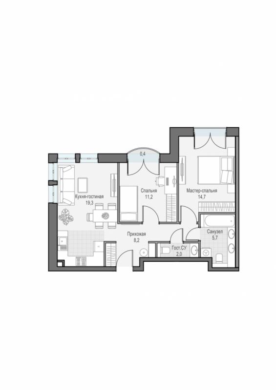 продам 2 к. квартиру в России в г Москве,  . ул. Академика Королёва, 21 цена 29 940 000 руб., фото №2