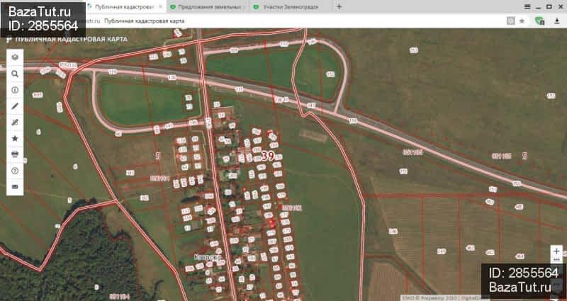 Кадастровая карта зеленоградска калининградской