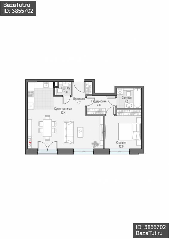 продам 2 к. квартиру в России в г Москве,  . ул. Академика Королёва, 21 цена 27 980 000 руб., фото №2