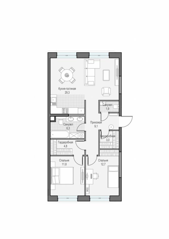 продам 3 к. квартиру в России в г Москве,  . ул. Академика Королёва, 21 цена 34 810 000 руб., фото №1
